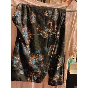 LuLaRoe Black Paisley Filigree TC2 Leggings